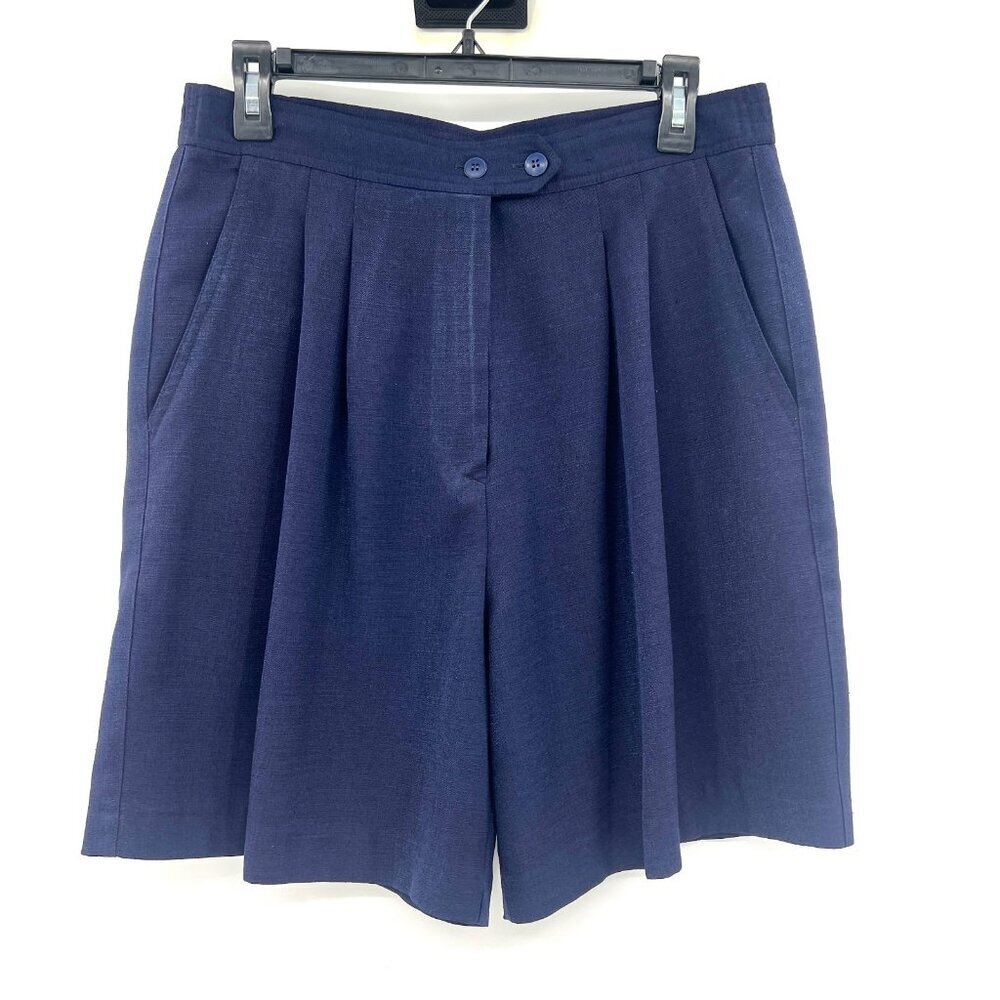 Vintage Bette & Court Navy Blue High Rise Shorts Women's 12